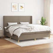 Boxspring 200x200 cm taupe met matras