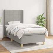 Boxspring met matras 90x200 cm lichtgrijs
