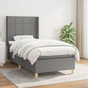 Boxspring met matras 100x200 cm donkergrijs