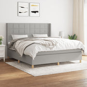 Boxspring 160x200 cm lichtgrijs met matras