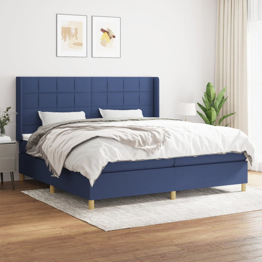 Boxspring Met Matras Stof Lichtgrijs 90X190 Cm