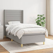 Boxspring bed met matras 90x190 cm lichtgrijs