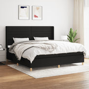 Boxspring met matras zwart 200x200 cm
