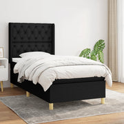 Boxspring met matras 80x200 cm zwart stof