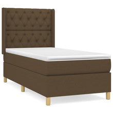 Boxspring Met Matras Stof Donkerbruin 80 x 200 cm Getuft ontwerp