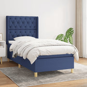 Boxspring bed 80x200 cm blauw met matras