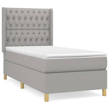 Boxspring Met Matras Stof Lichtgrijs 90 x 190 cm Getuft ontwerp