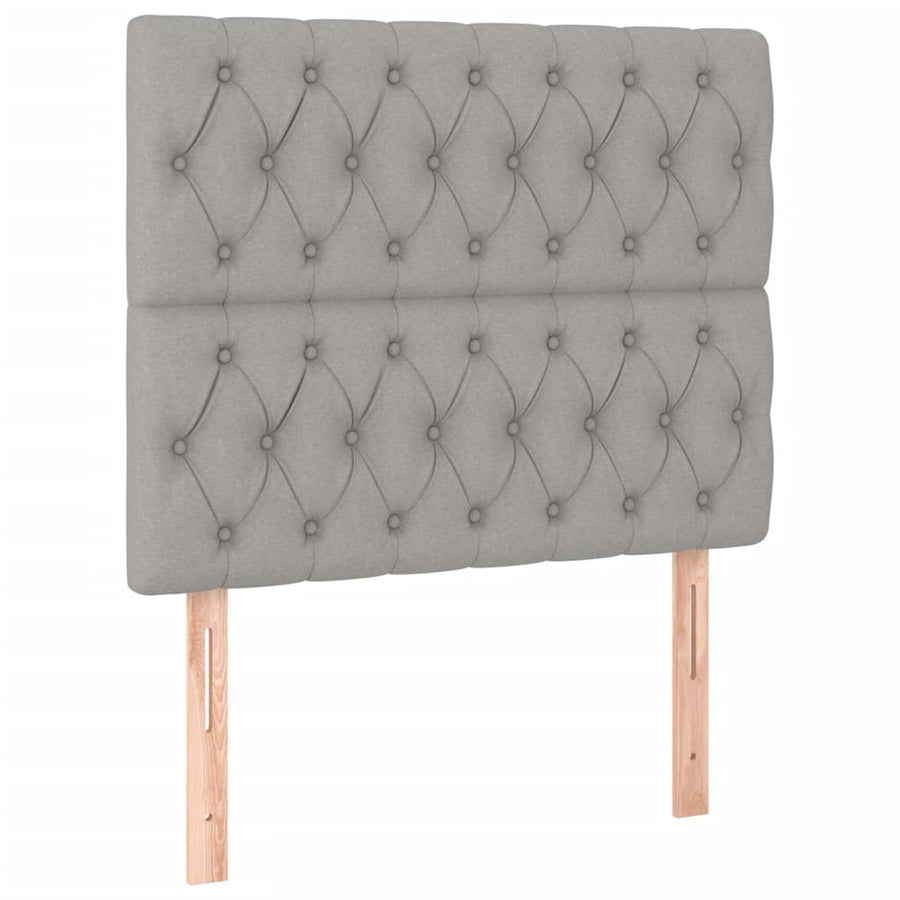 Boxspring Met Matras Stof Lichtgrijs 90 x 190 cm Getuft ontwerp