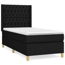 Boxspring Met Matras Stof Zwart 90 x 190 cm Getuft ontwerp
