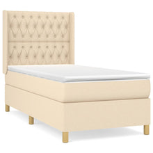Boxspring Met Matras Stof Kleurig Crème 100 x 200 cm Getuft ontwerp