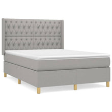 Boxspring Met Matras Stof Lichtgrijs 140 x 200 cm Getuft ontwerp