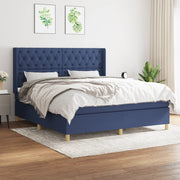 Boxspring bed 160x200 cm blauw stof