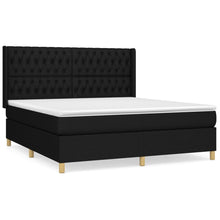 Boxspring Met Matras Stof Zwart 180 x 200 cm Getuft ontwerp