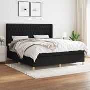 Boxspring met matras 180x200 cm zwart