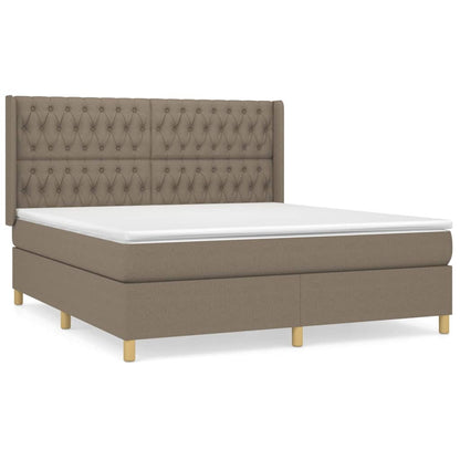 Boxspring Met Matras Stof Taupe 180 x 200 cm Getuft ontwerp