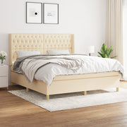 Boxspring 180x200 cm crèmekleurig met matras