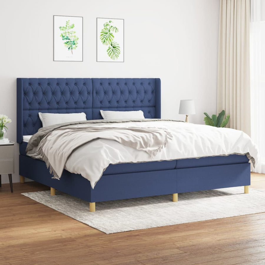 Boxspring Met Matras Stof Lichtgrijs 90X190 Cm
