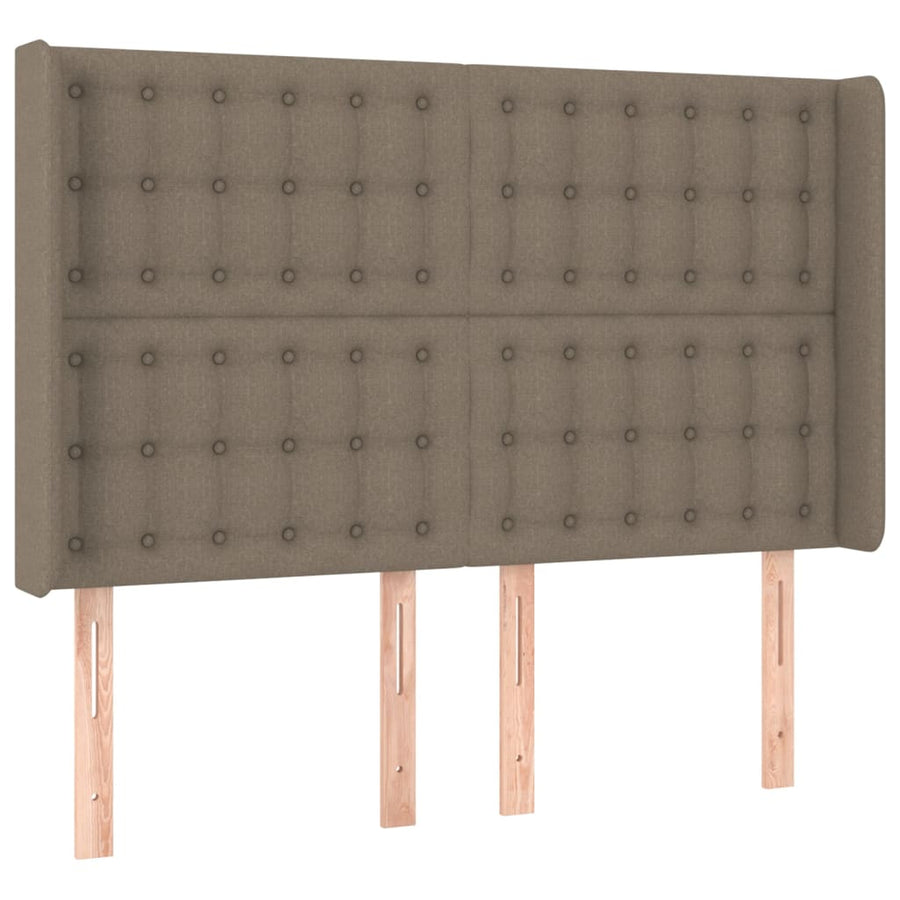 Boxspring Met Matras Stof Taupe 140 x 200 cm Knopen