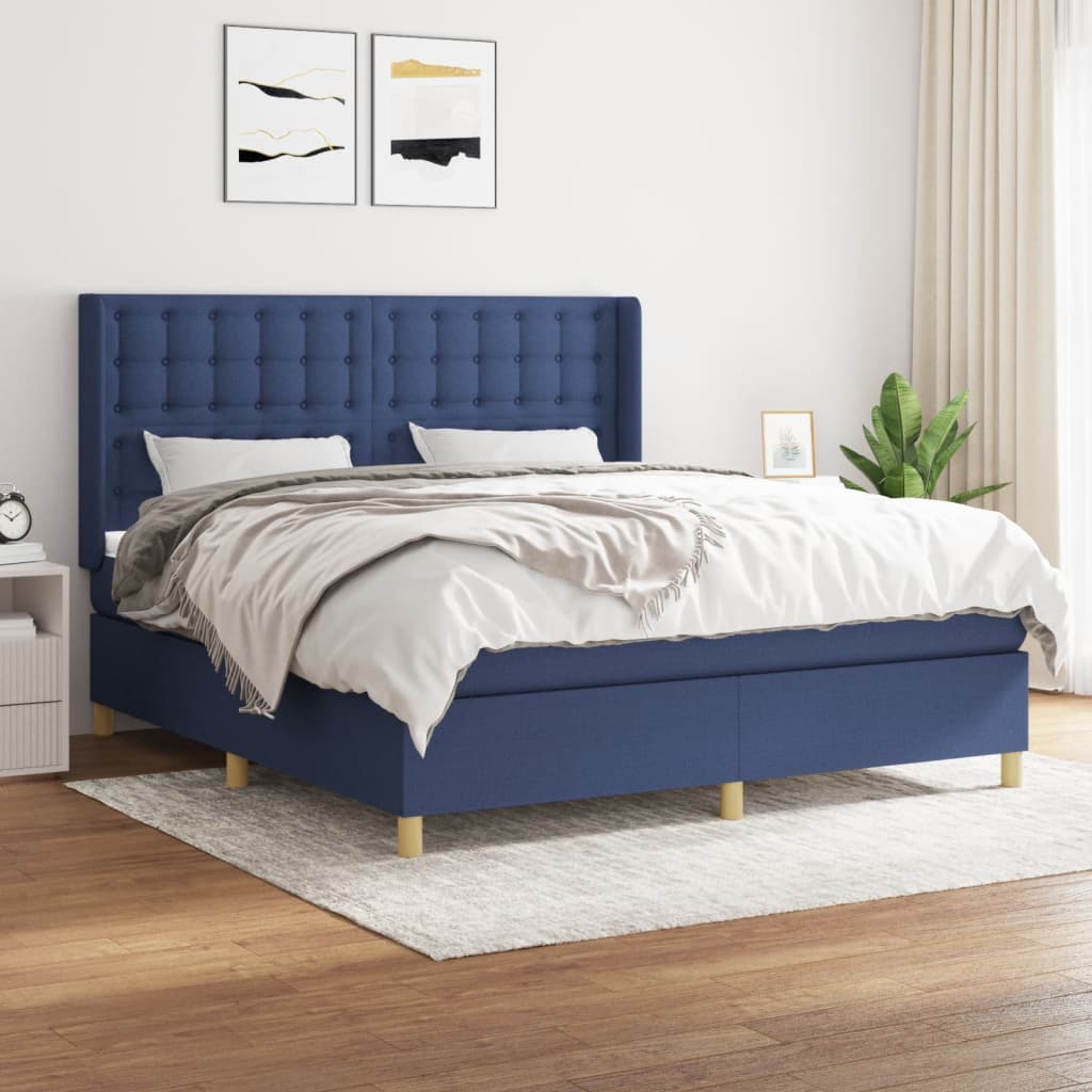 Boxspring Met Matras Stof Lichtgrijs 90X190 Cm