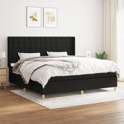 Boxspring met matras 200x200 cm zwart