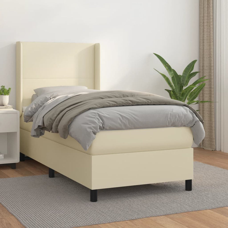 Boxspring Met Matras Kunstleer Kleurig 80 x 200 cm
