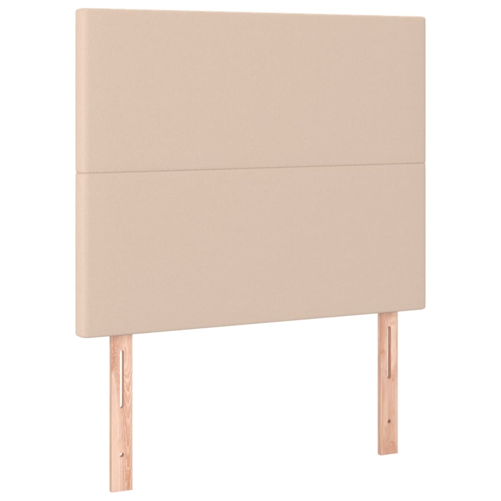 Boxspring met matras kunstleer cappuccinokleurig 100x200 cm 100 x 200 cm Cappuccino