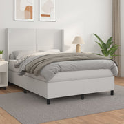Boxspring 140x200 cm kunstleer wit