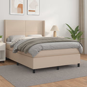 Boxspring 140x200 cm kunstleer cappuccino