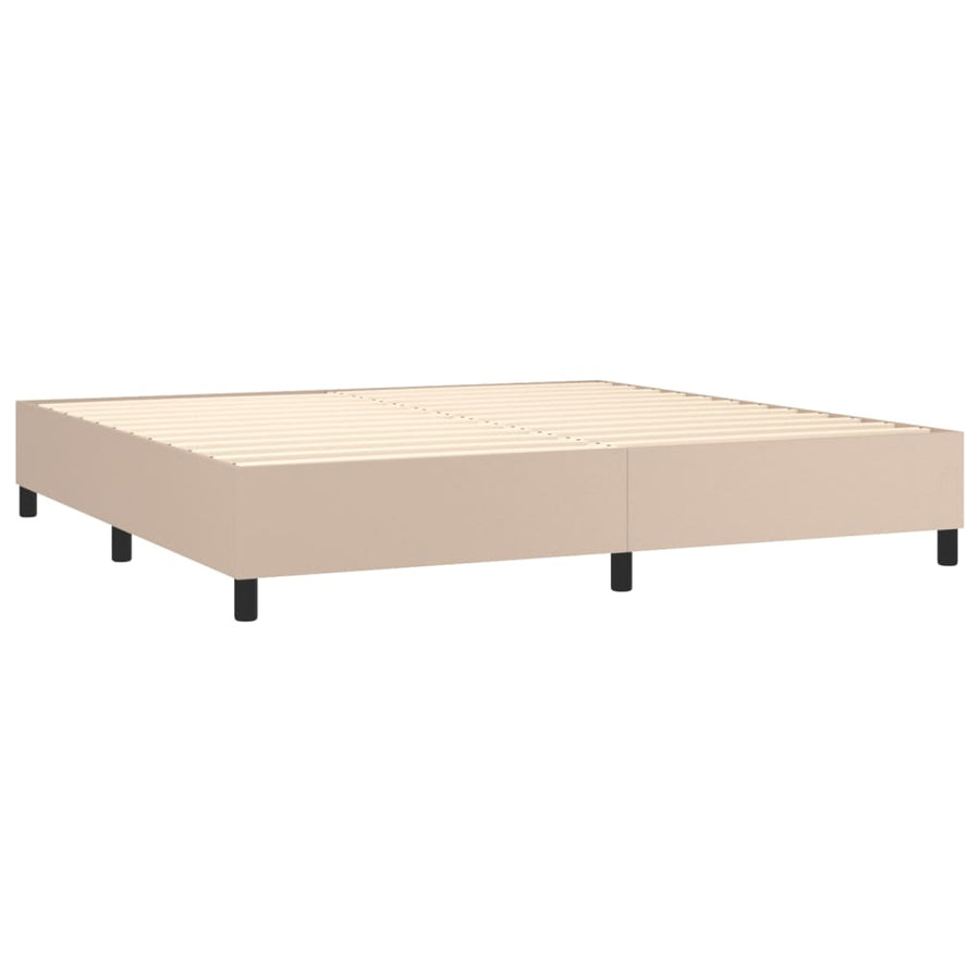 Boxspring Met Matras Kunstleer Kleurig 200 x 200 cm