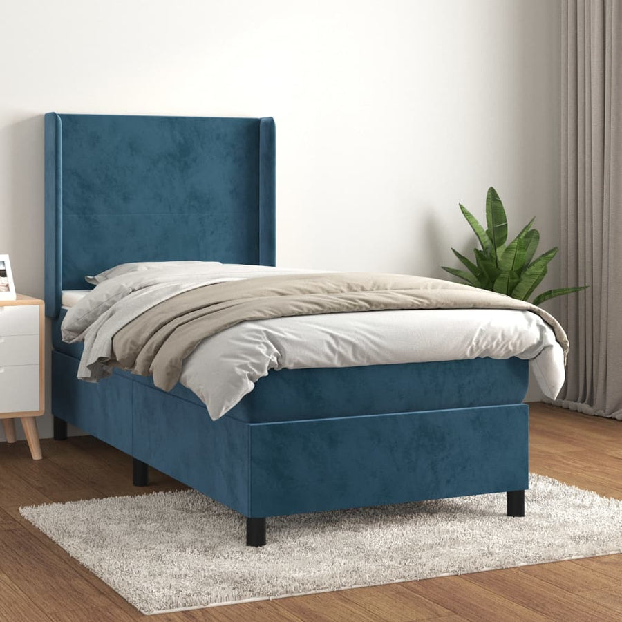 Boxspring Met Matras Fluweel 100 x 200 cm