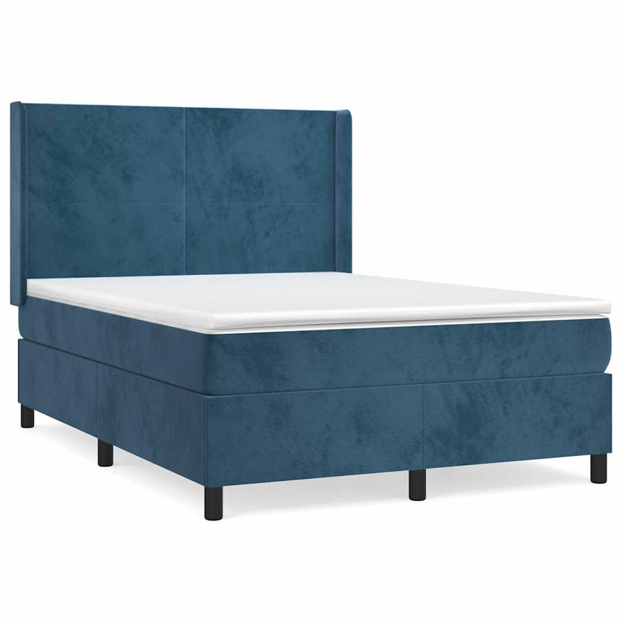 Boxspring Met Matras Fluweel 140 x 200 cm