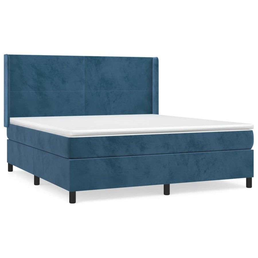 Boxspring Met Matras Fluweel 160 x 200 cm
