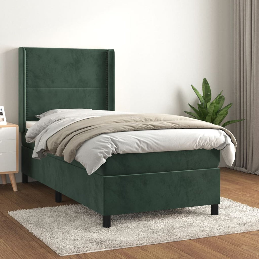 Boxspring Met Matras Fluweel 90 x 200 cm