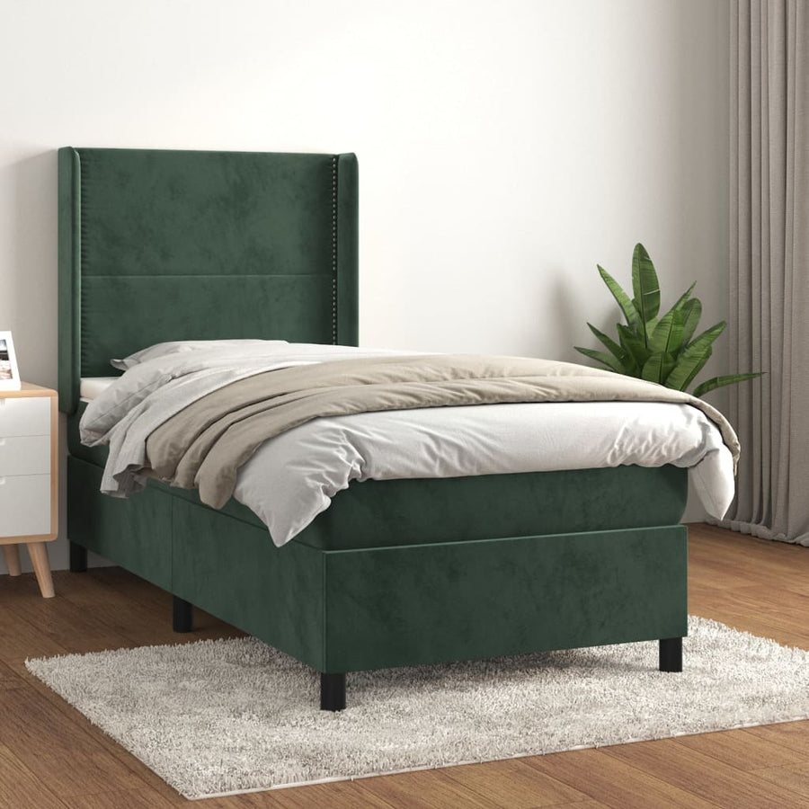 Boxspring Met Matras Fluweel 100 x 200 cm