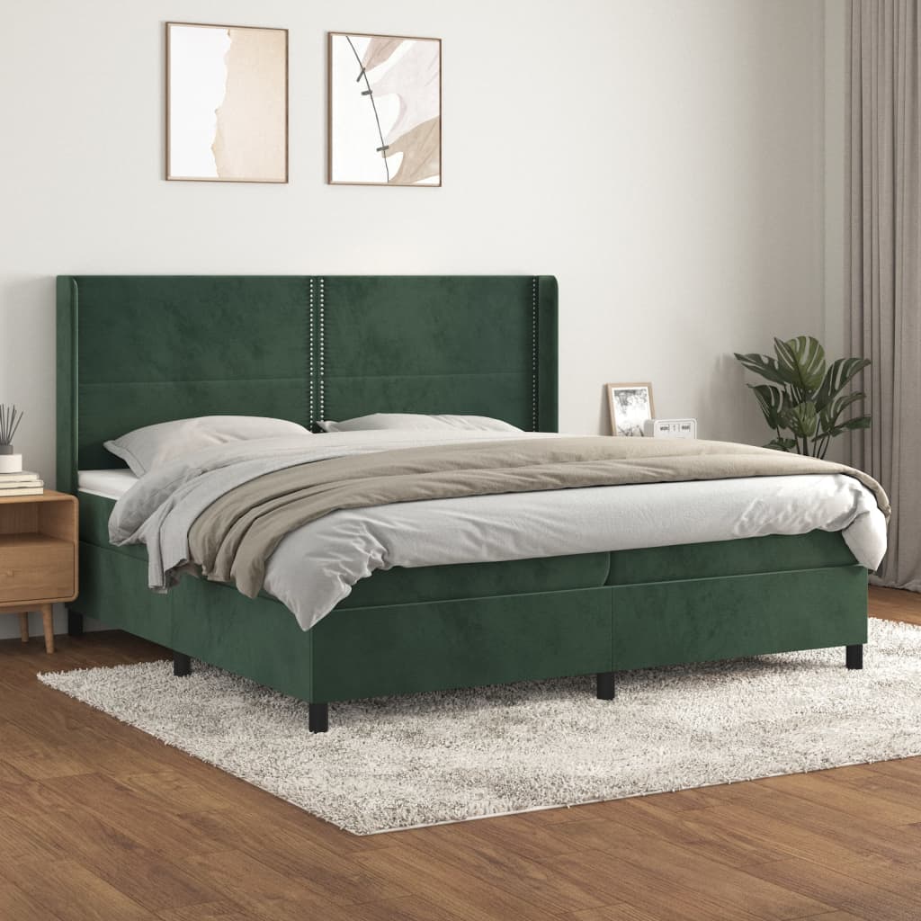 Boxspring Met Matras Fluweel 200 x 200 cm