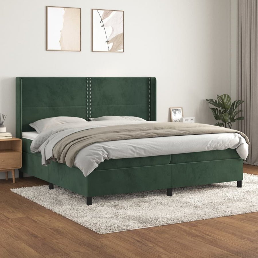 Boxspring Met Matras Fluweel 200 x 200 cm