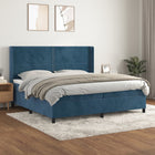 Boxspring met matras 200x200 cm fluweel