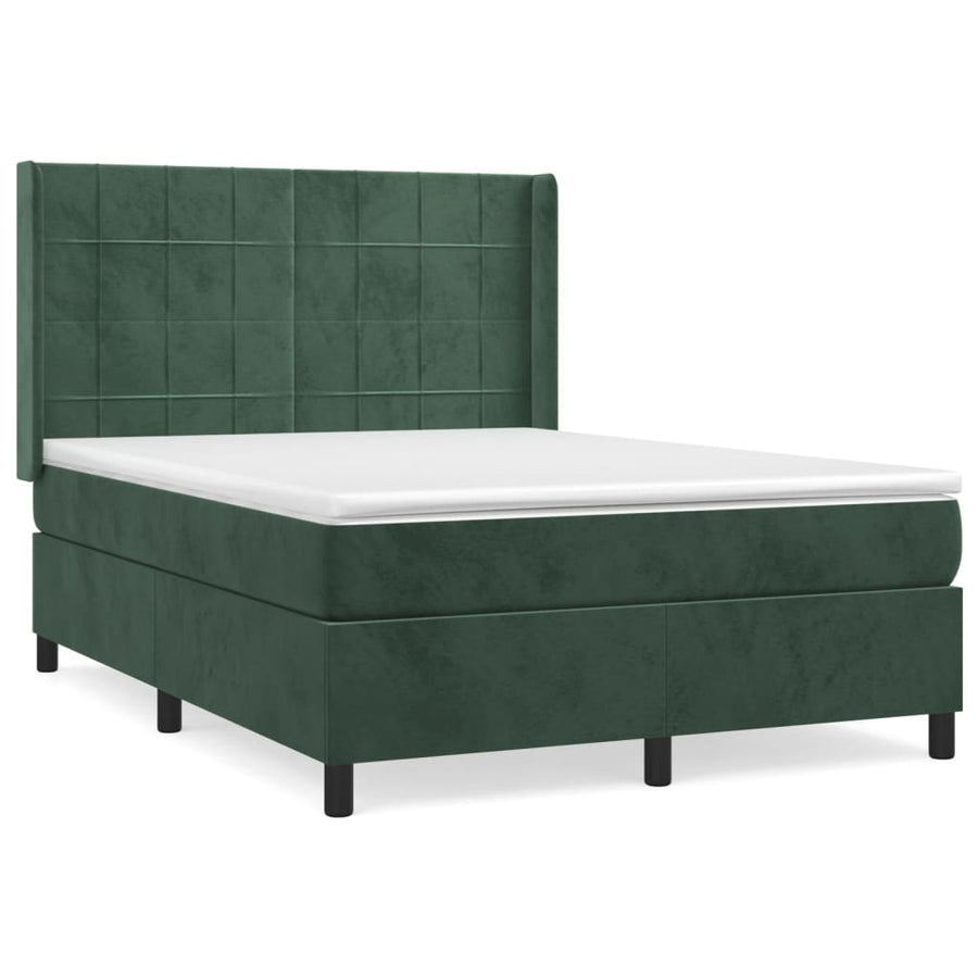 Boxspring Met Matras Fluweel 140 x 190 cm