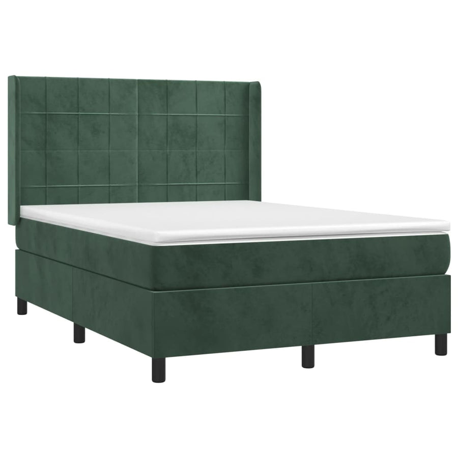 Boxspring Met Matras Fluweel 140 x 190 cm