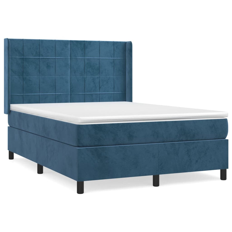 Boxspring Met Matras Fluweel 140 x 190 cm