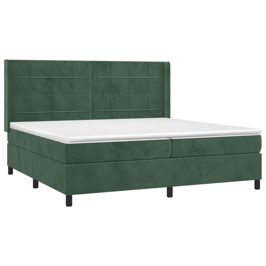 Boxspring Met Matras Fluweel 200 x 200 cm