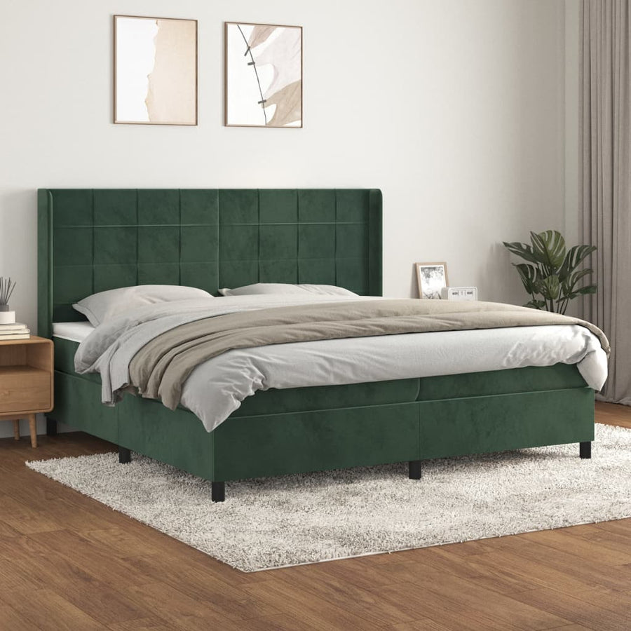 Boxspring Met Matras Fluweel 200 x 200 cm