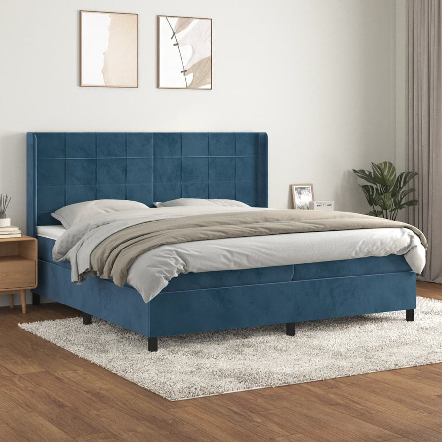 Boxspring Met Matras Fluweel 200 x 200 cm