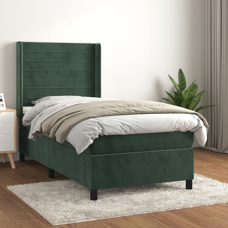 Boxspring Met Matras Fluweel 90 x 190 cm