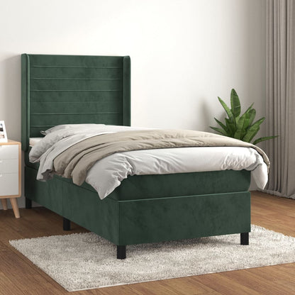 Boxspring Met Matras Fluweel 100 x 200 cm