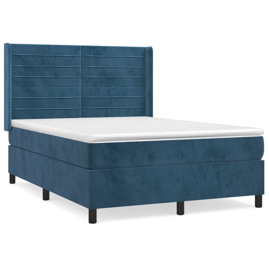 Boxspring Met Matras Fluweel 140 x 200 cm