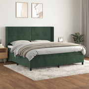 Boxspring met matras 200x200 cm groen fluweel