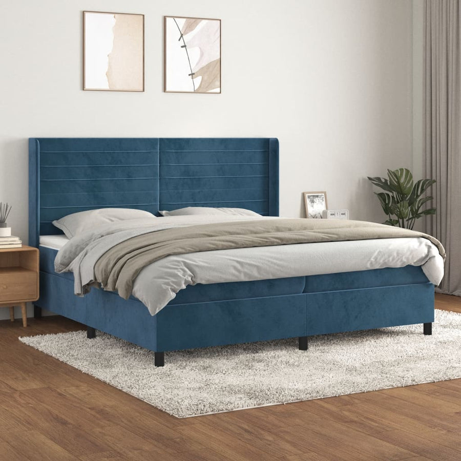 Boxspring Met Matras Fluweel 200 x 200 cm