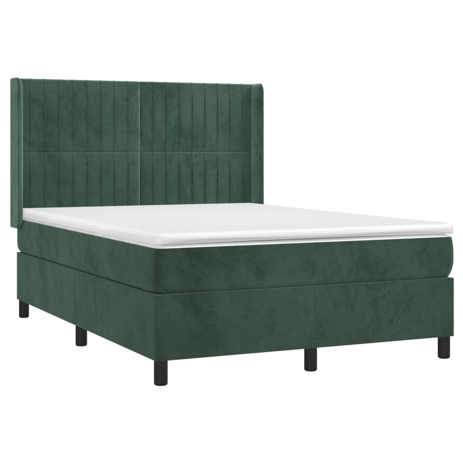Boxspring Met Matras Fluweel 140 x 190 cm