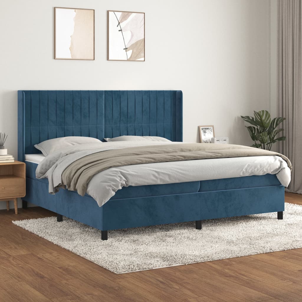 Boxspring Met Matras Fluweel 200 x 200 cm